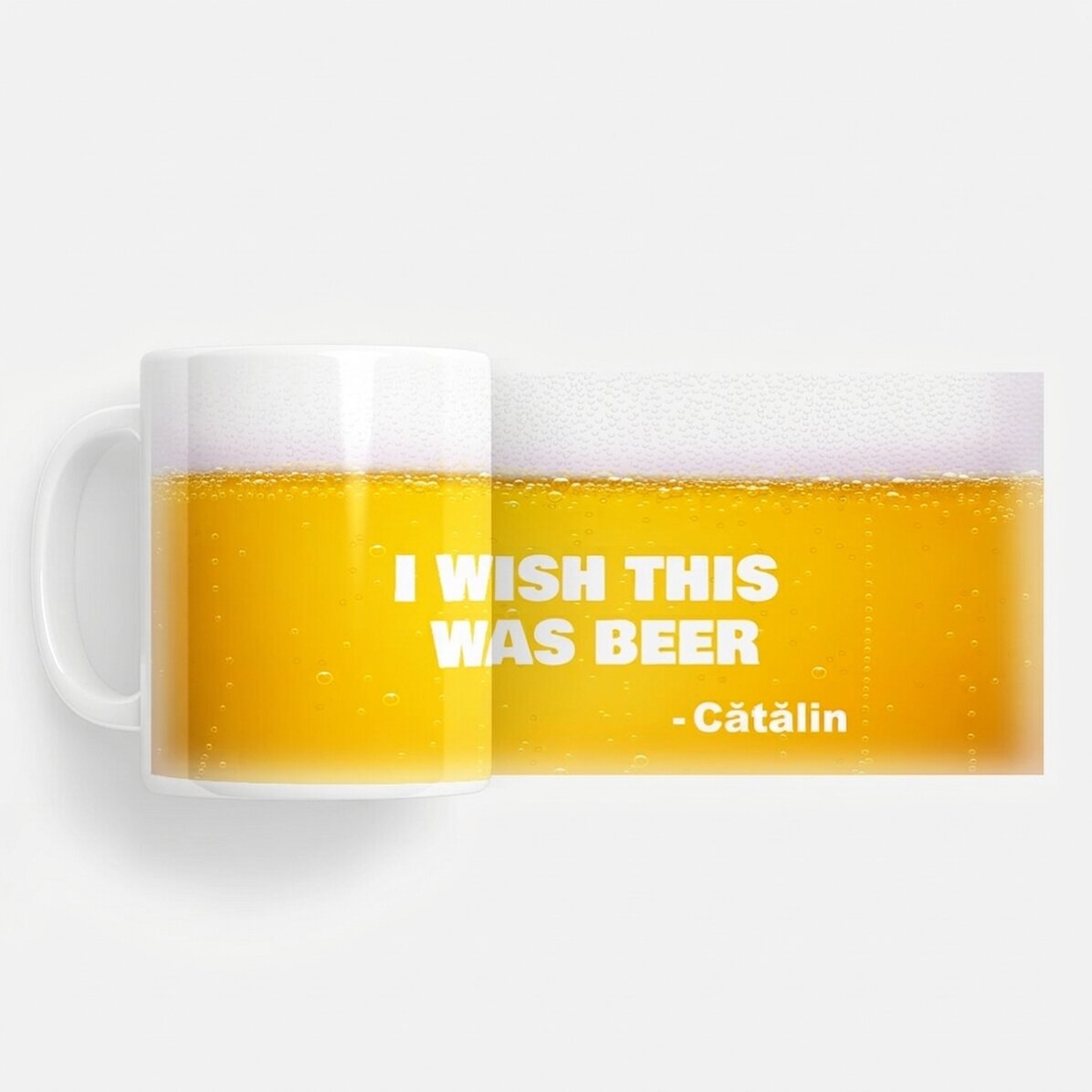 Spersonalizowany kubek z napisem – „I wish this was beer”