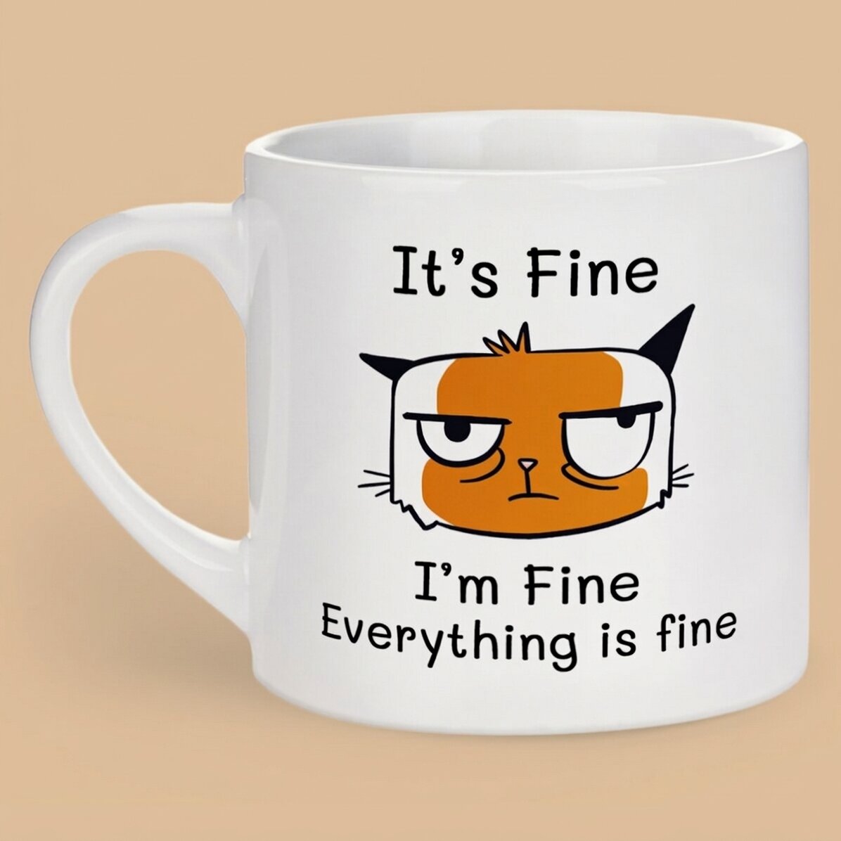 Spersonalizowany kubek do espresso z napisem – „I’m Fine”