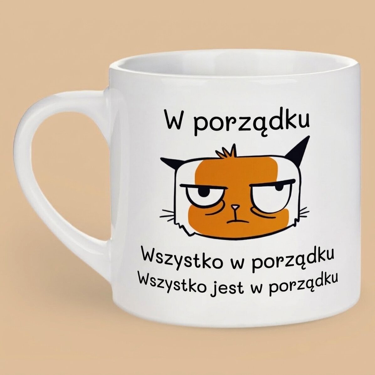 Spersonalizowany kubek do espresso z napisem – „I’m Fine”