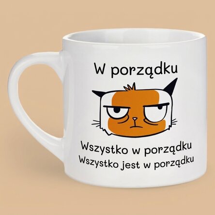 Spersonalizowany kubek do espresso z napisem – „I’m Fine”