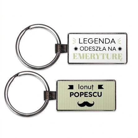Spersonalizowany brelok z napisem – „Legenda na emeryturze”