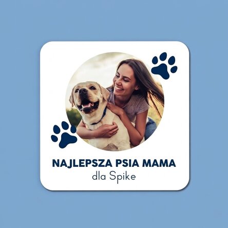 Spersonalizowana podkładka pod kubek ze zdjęciem i napisem – The Best
