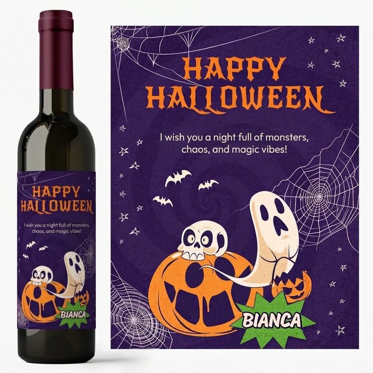 Wino z indywidualnym napisem – Stay spooky