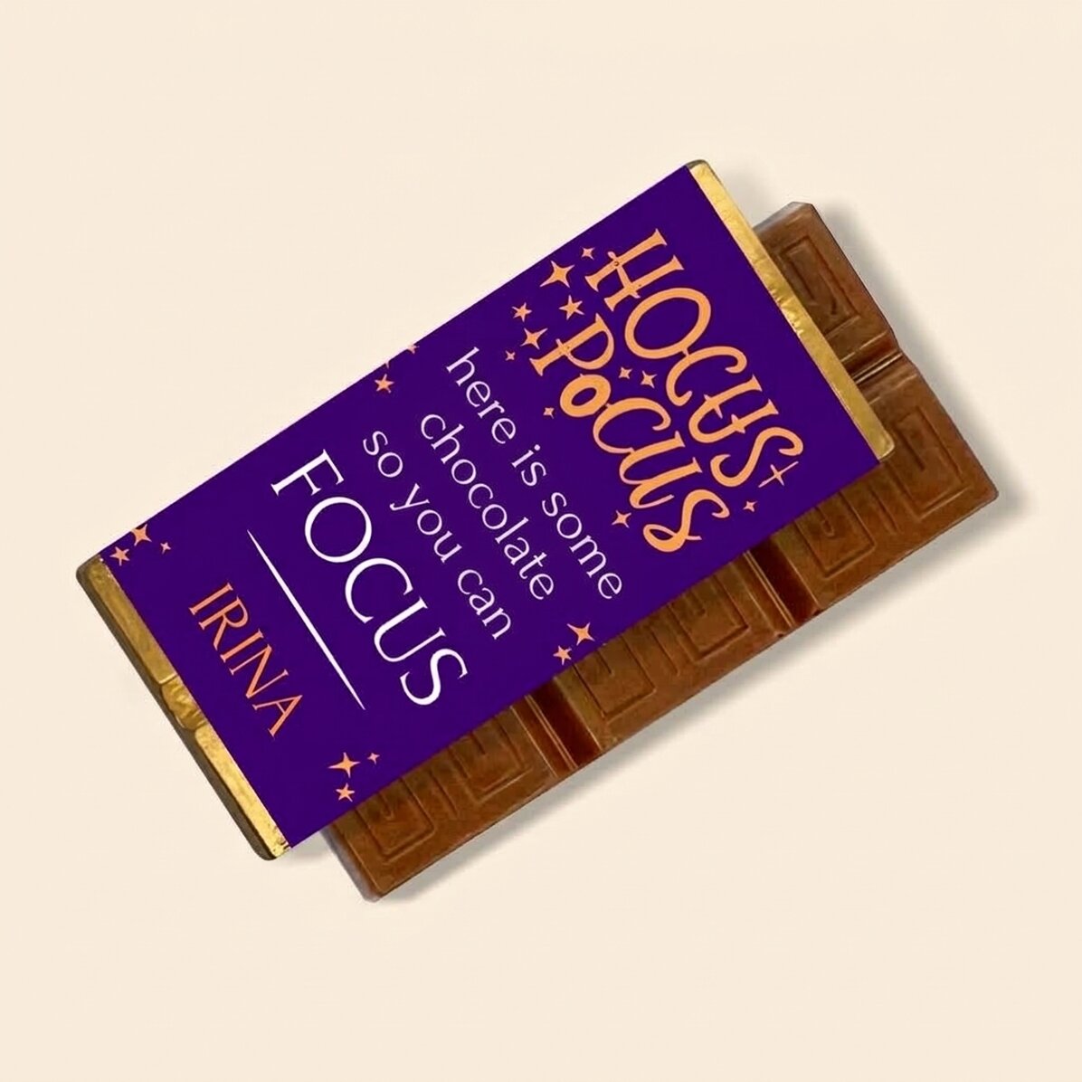Mini tabliczka czekolady z indywidualnym napisem – Hocus Pocus