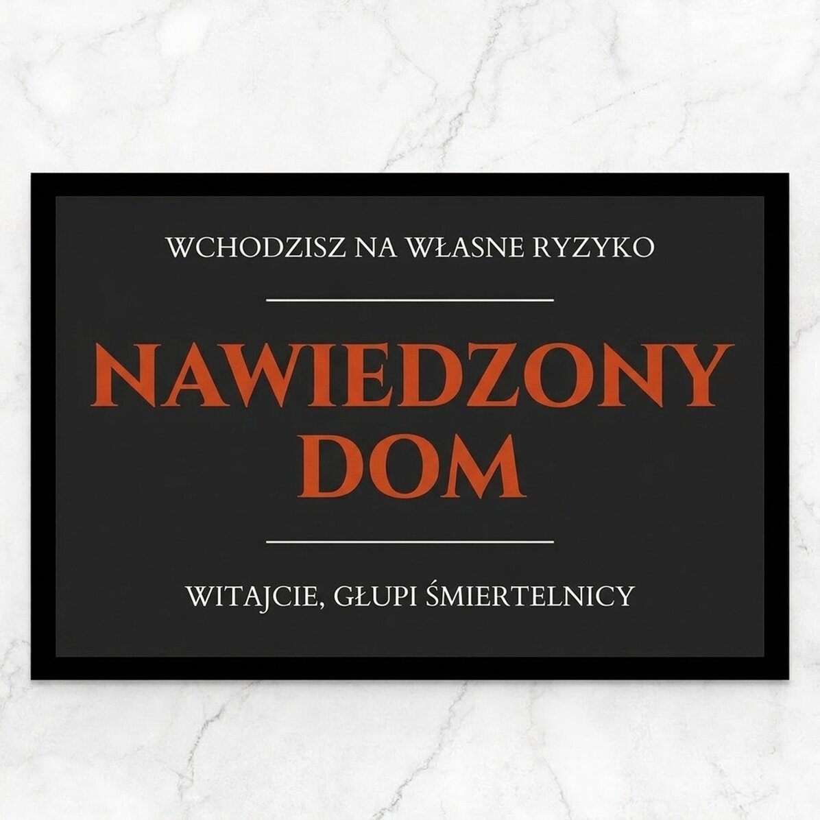 Spersonalizowana wycieraczka z napisem – Haunted House