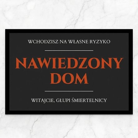 Spersonalizowana wycieraczka z napisem – Haunted House