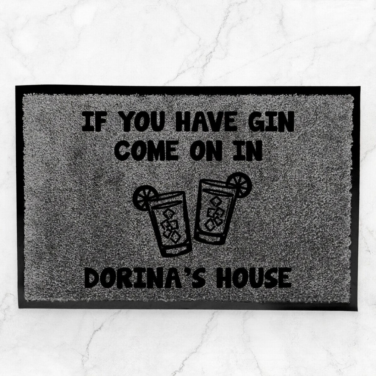 Spersonalizowana wycieraczka do wnętrz – Gin