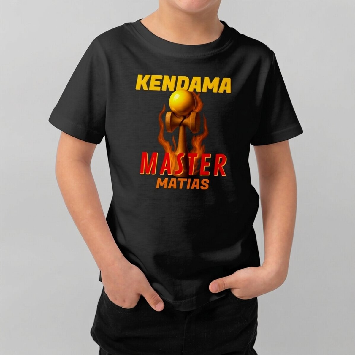 Bawełniana koszulka dla dzieci z nadrukiem – Kendama Master
