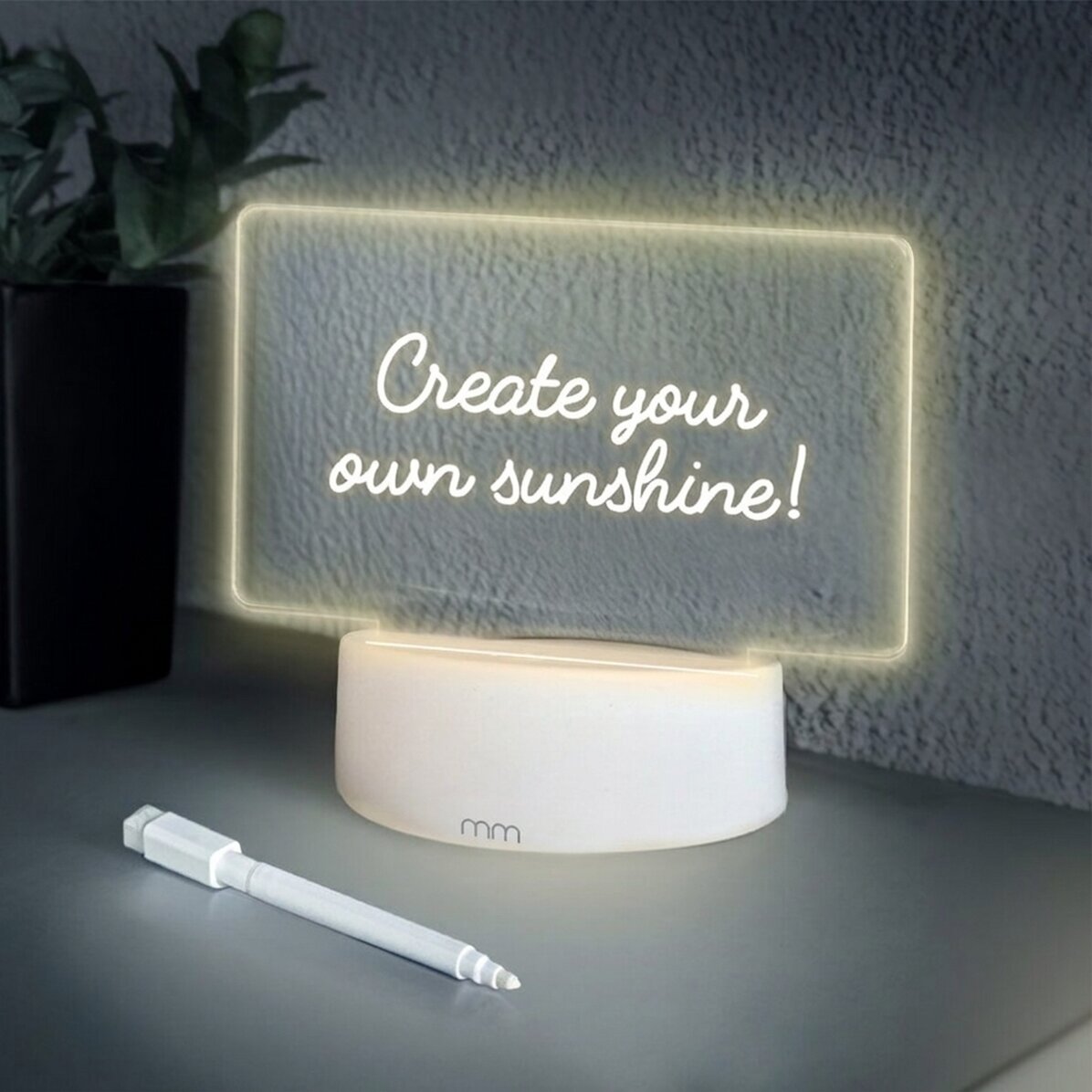 Lampa nocna LED / tablica świetlna do wyświetlania wiadomości