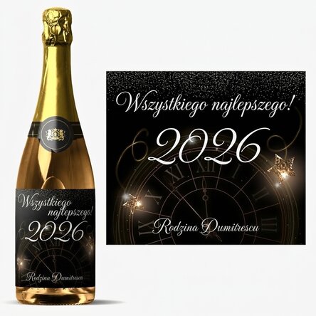 Wino musujące z indywidualnym napisem – Nowy Rok