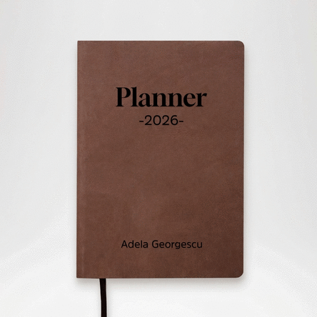 Spersonalizowany skórzany terminarz z napisem – Planner
