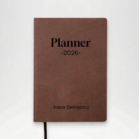 Spersonalizowany skórzany terminarz z napisem – Planner