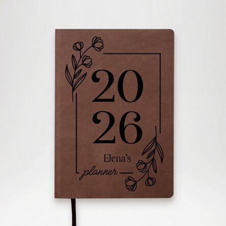 Personalised leather diary with message - Planner