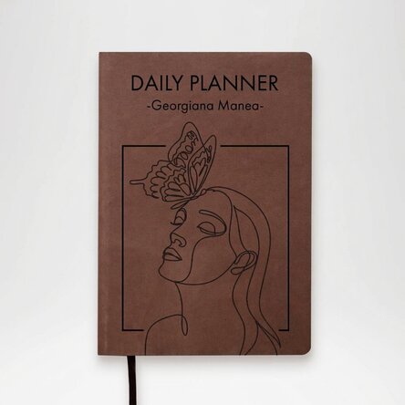 Spersonalizowany skórzany terminarz z dedykacją – Daily Planner
