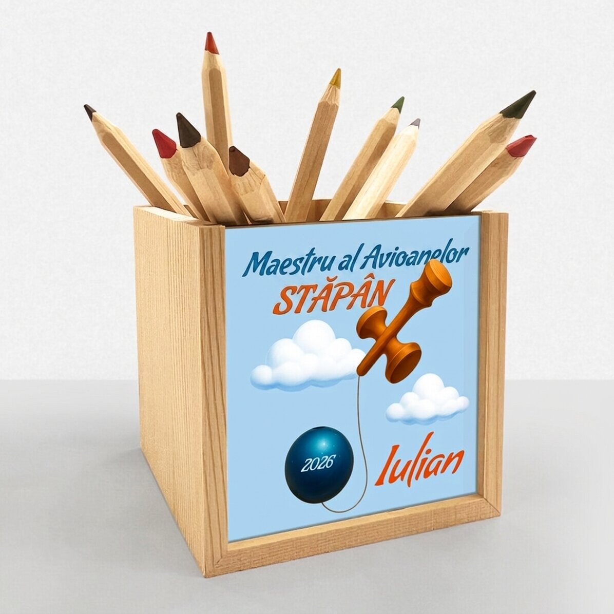 Spersonalizowany uchwyt na ołówki z napisem – Airplane Master