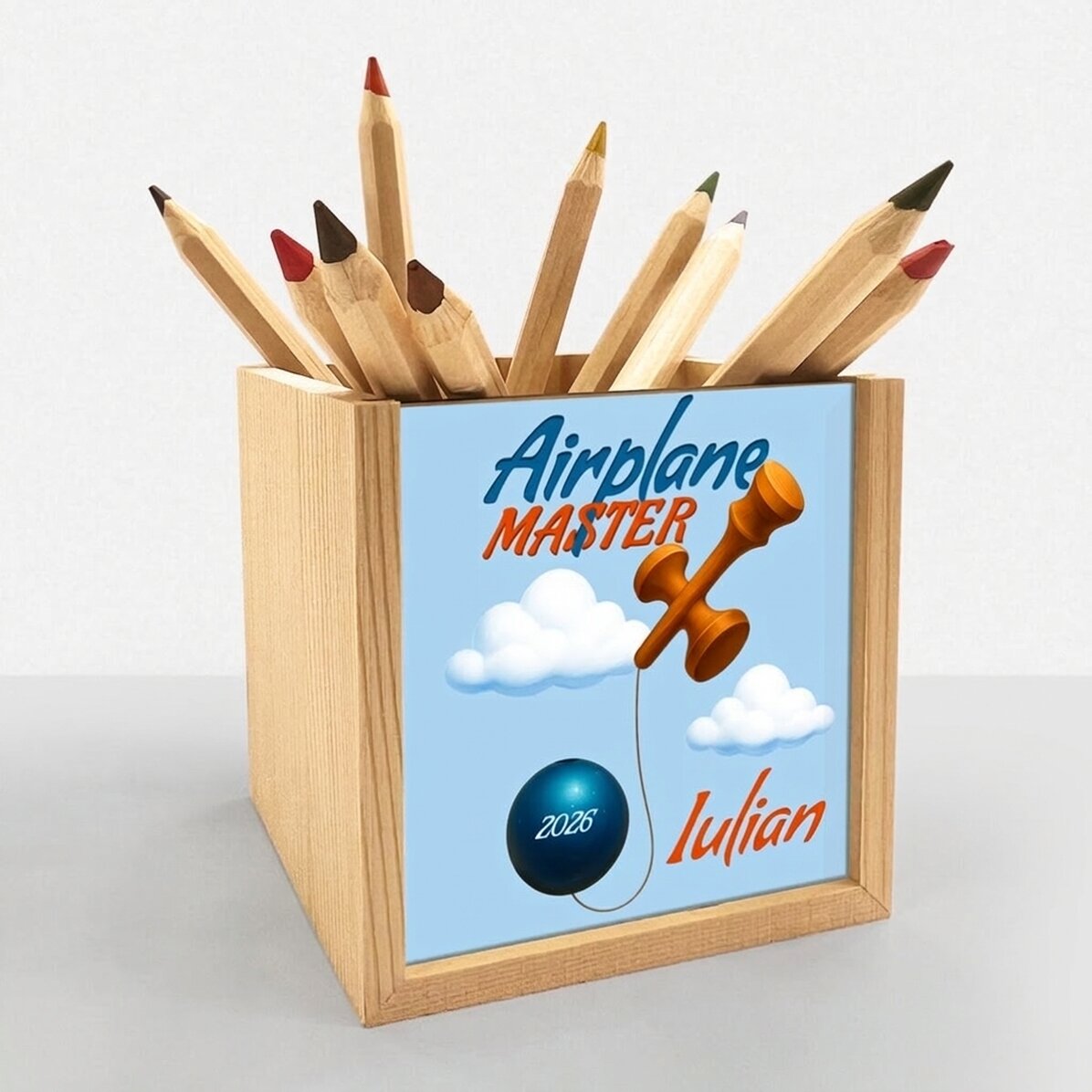 Spersonalizowany uchwyt na ołówki z napisem – Airplane Master