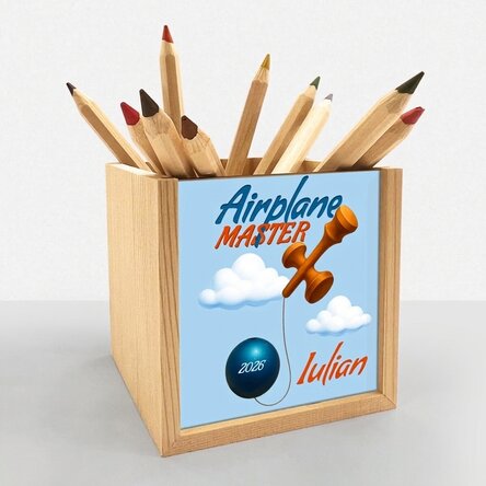 Spersonalizowany uchwyt na ołówki z napisem – Airplane Master