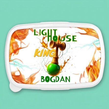 Pudełko na lunch, spersonalizowana zapiekanka z napisem – Lighthouse King
