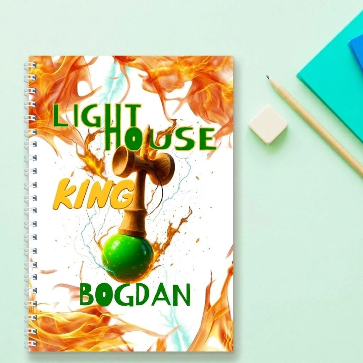 Spis z notatkami z indywidualnym napisem – Lighthouse King