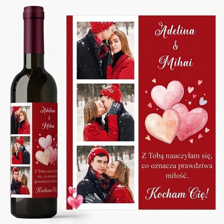 Wino z indywidualnym nadrukiem zdjęć i tekstu – Miłość