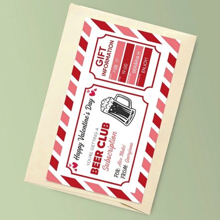 Personalised card with text - Beer Club