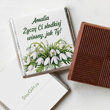 Mini czekoladka z indywidualnym napisem – Ghiocel