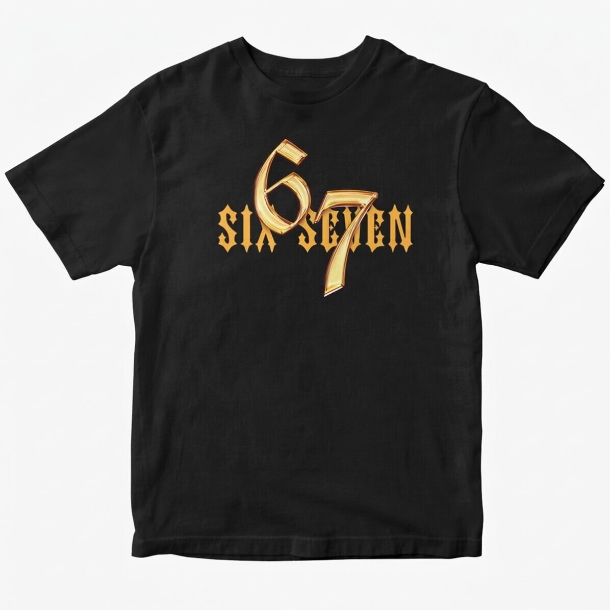Koszulka bawełniana z nadrukiem – 67 Six Seven