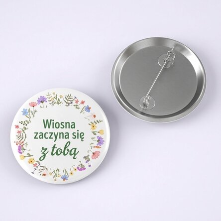 Spersonalizowana plakietka z napisem – Wiosna zaczyna się od Ciebie