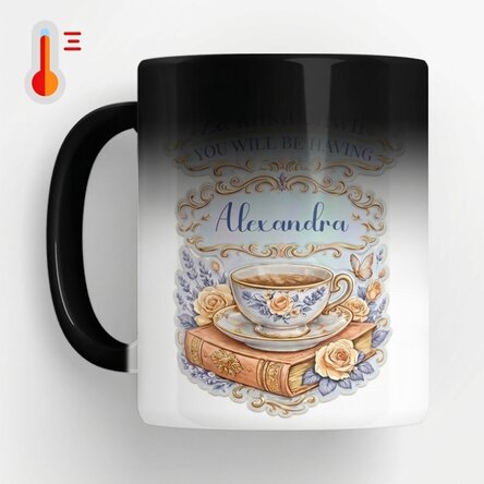 Spersonalizowany kubek termiczny z napisem – „I'm the tea you will be having”