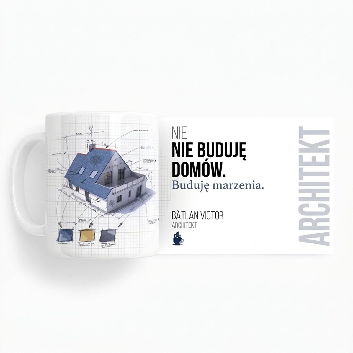 Spersonalizowany kubek z napisem dla architektów