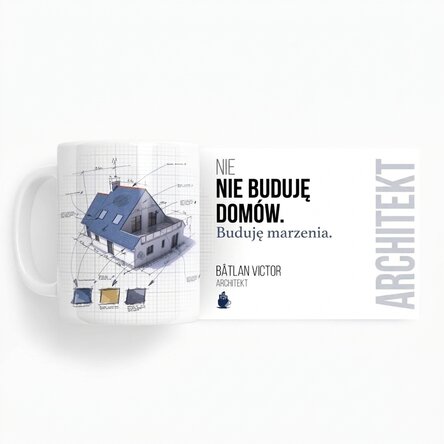 Spersonalizowany kubek z napisem dla architektów