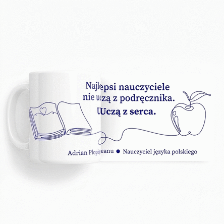Spersonalizowany kubek z napisem dla nauczycieli