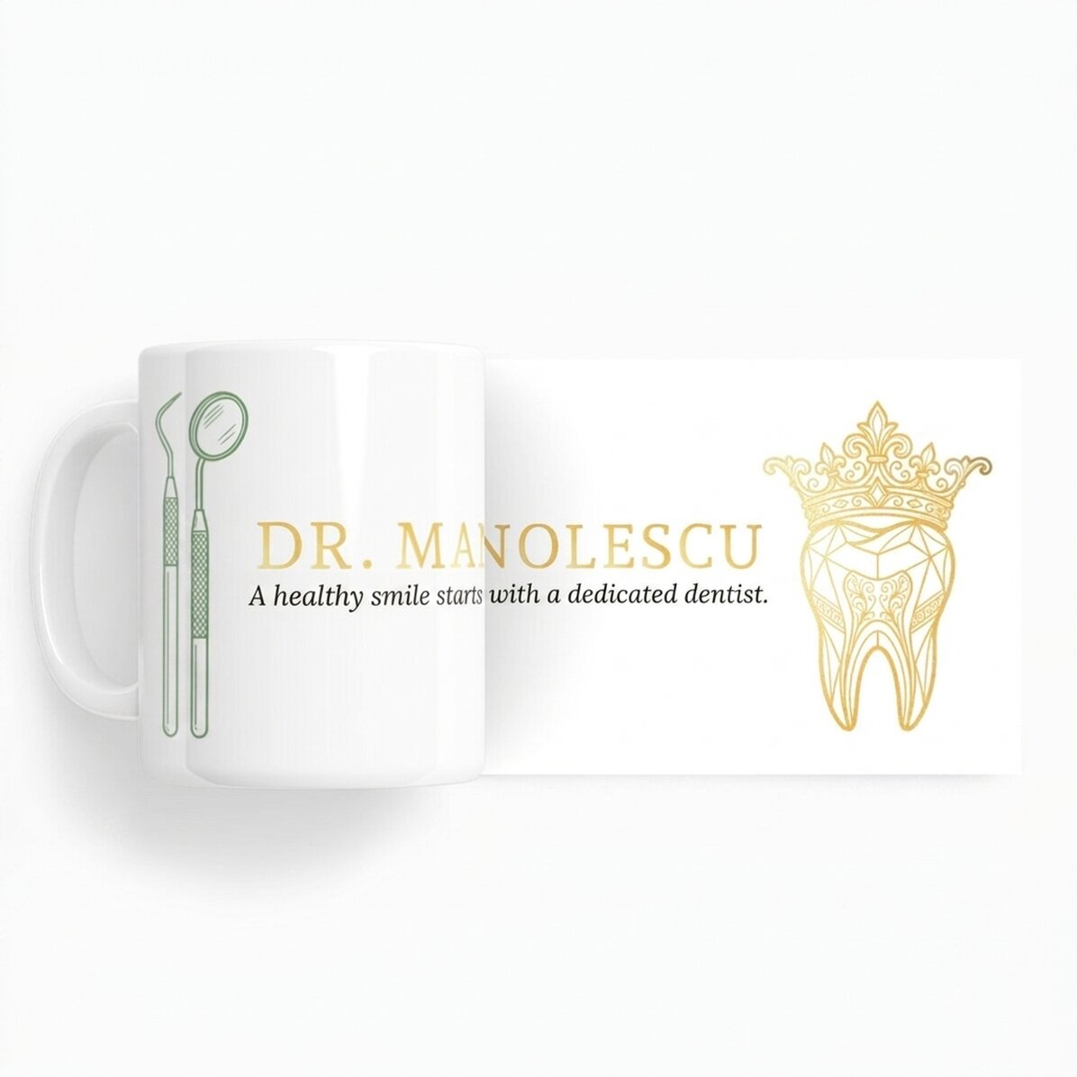 Spersonalizowany kubek z napisem – Golden Dentist