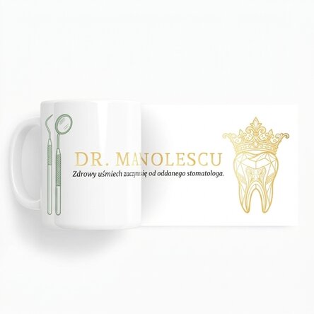 Spersonalizowany kubek z napisem – Golden Dentist