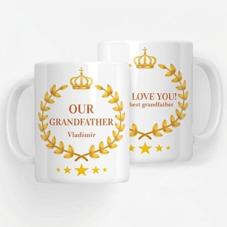 Personalised mug with text – Our Grandad