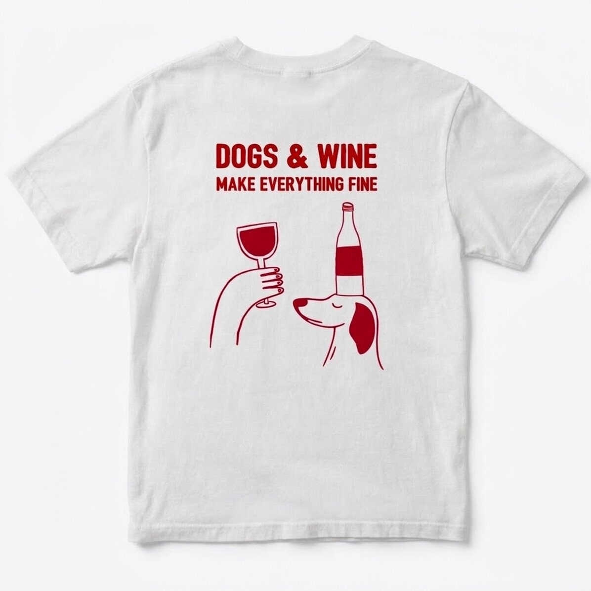 Koszulka bawełniana z nadrukiem – Wine