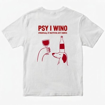 Koszulka bawełniana z nadrukiem – Wine