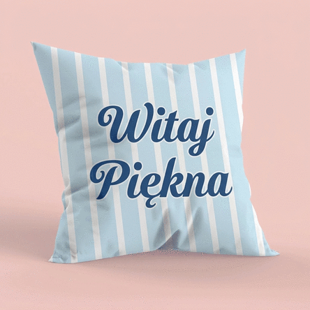 Spersonalizowana poduszka z napisem