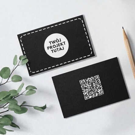 Spersonalizowane wizytówki na papierze, dwustronne, z kodem QR i Twoją grafiką