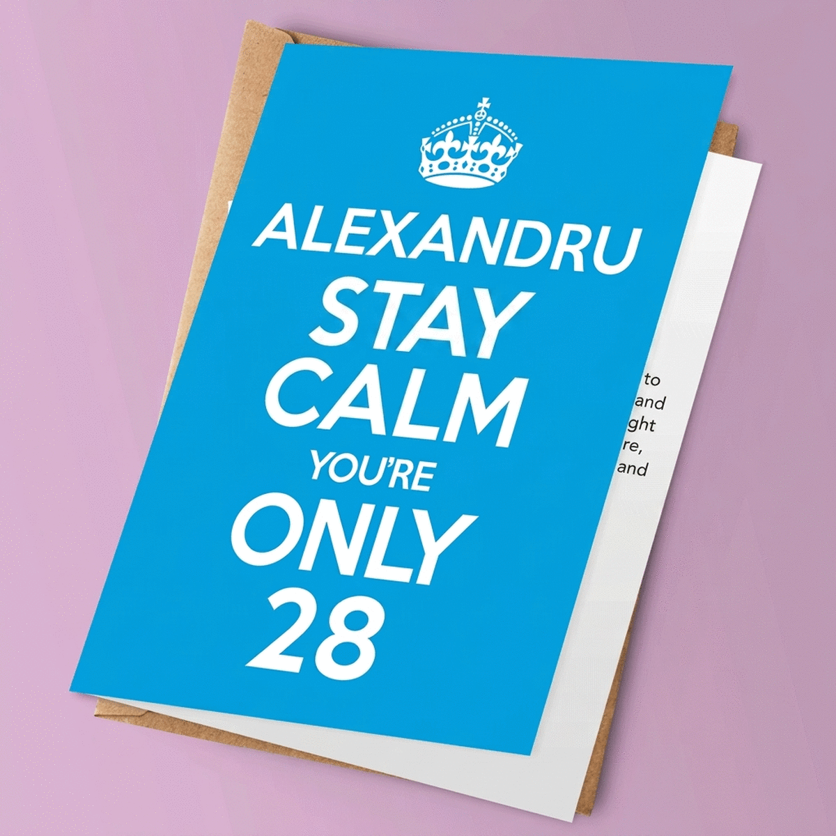 Spersonalizowana kartka z życzeniami – KEEP CALM