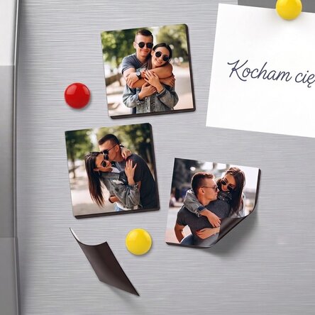 Magnesy fotograficzne – zestaw 12 sztuk o wymiarach 6 x 6 cm