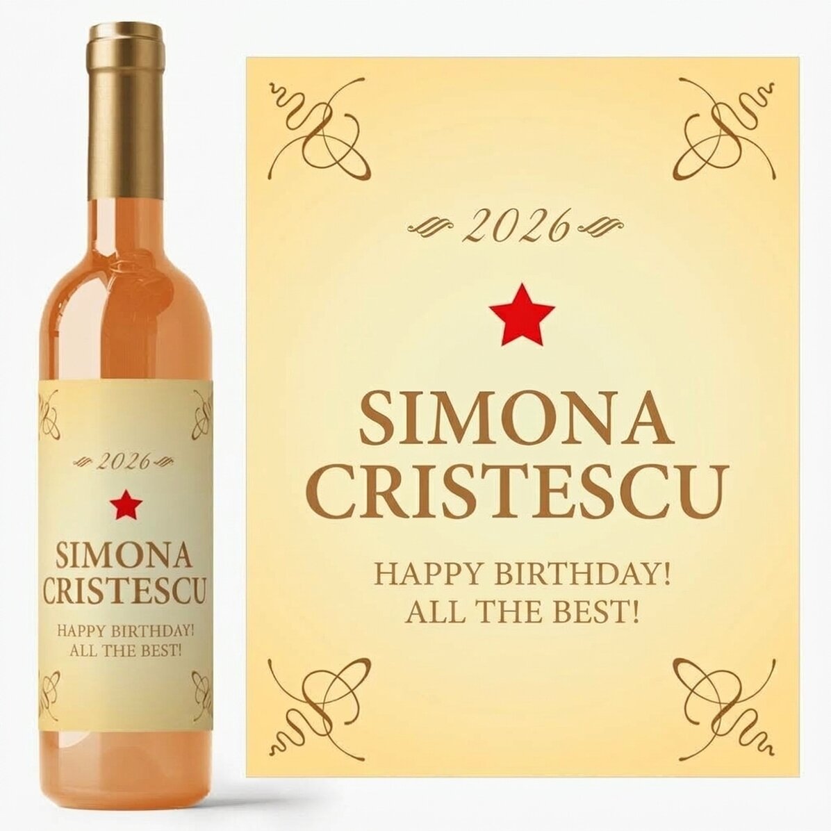 Wino z indywidualnym nadrukiem – Classic Birthday