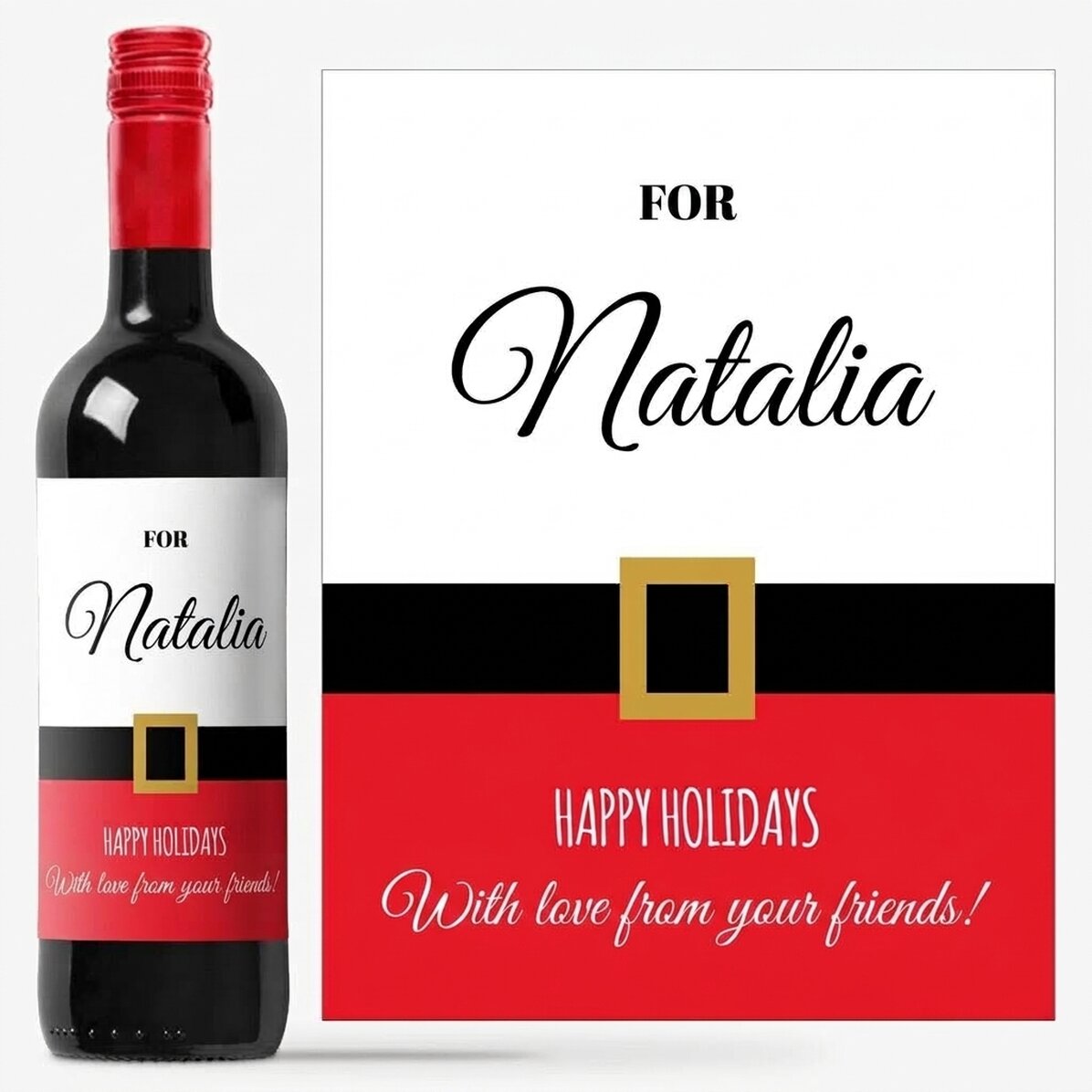 Wino z indywidualnym nadrukiem – Wesołych Świąt
