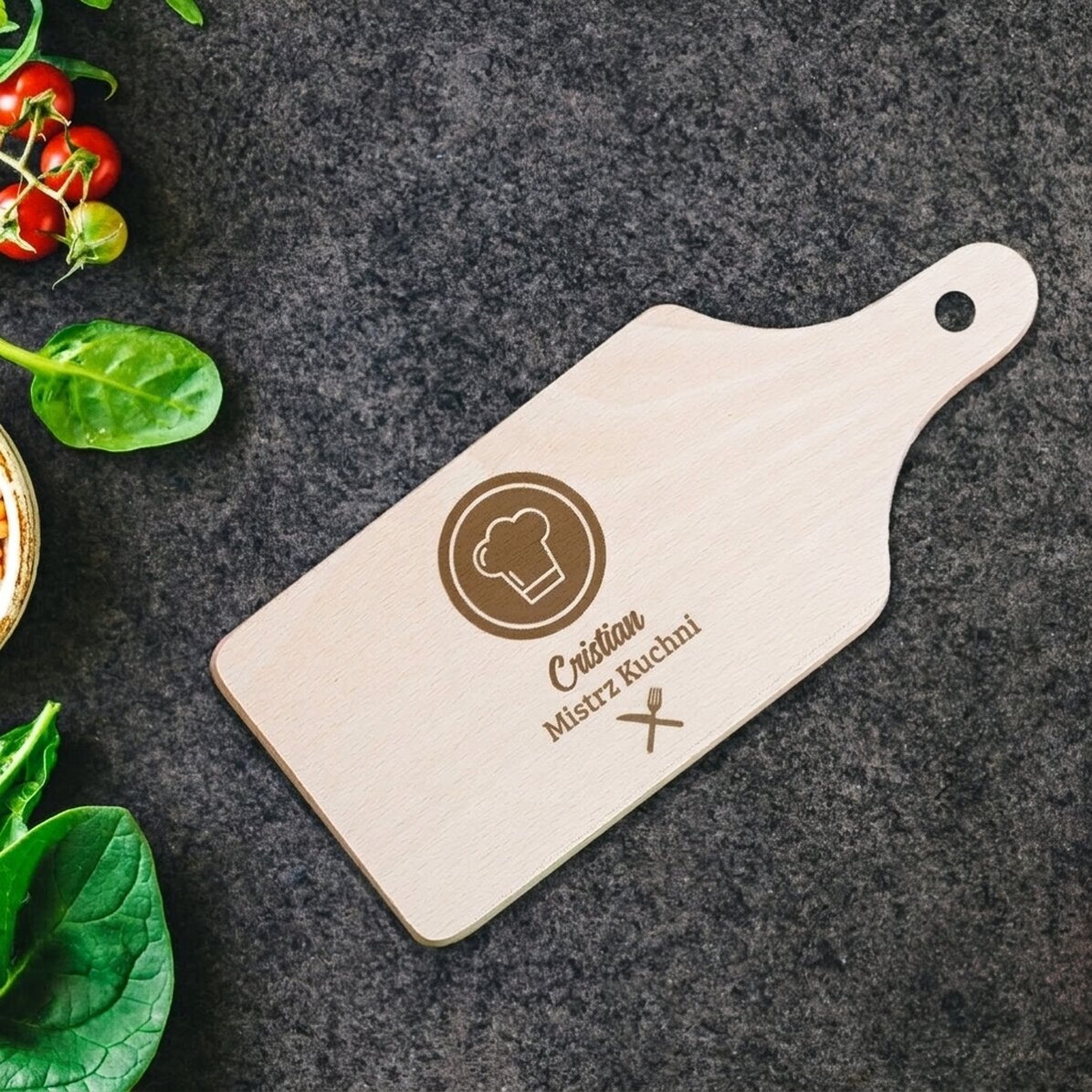 Spersonalizowana mini deska do krojenia – Master Chef w kuchni