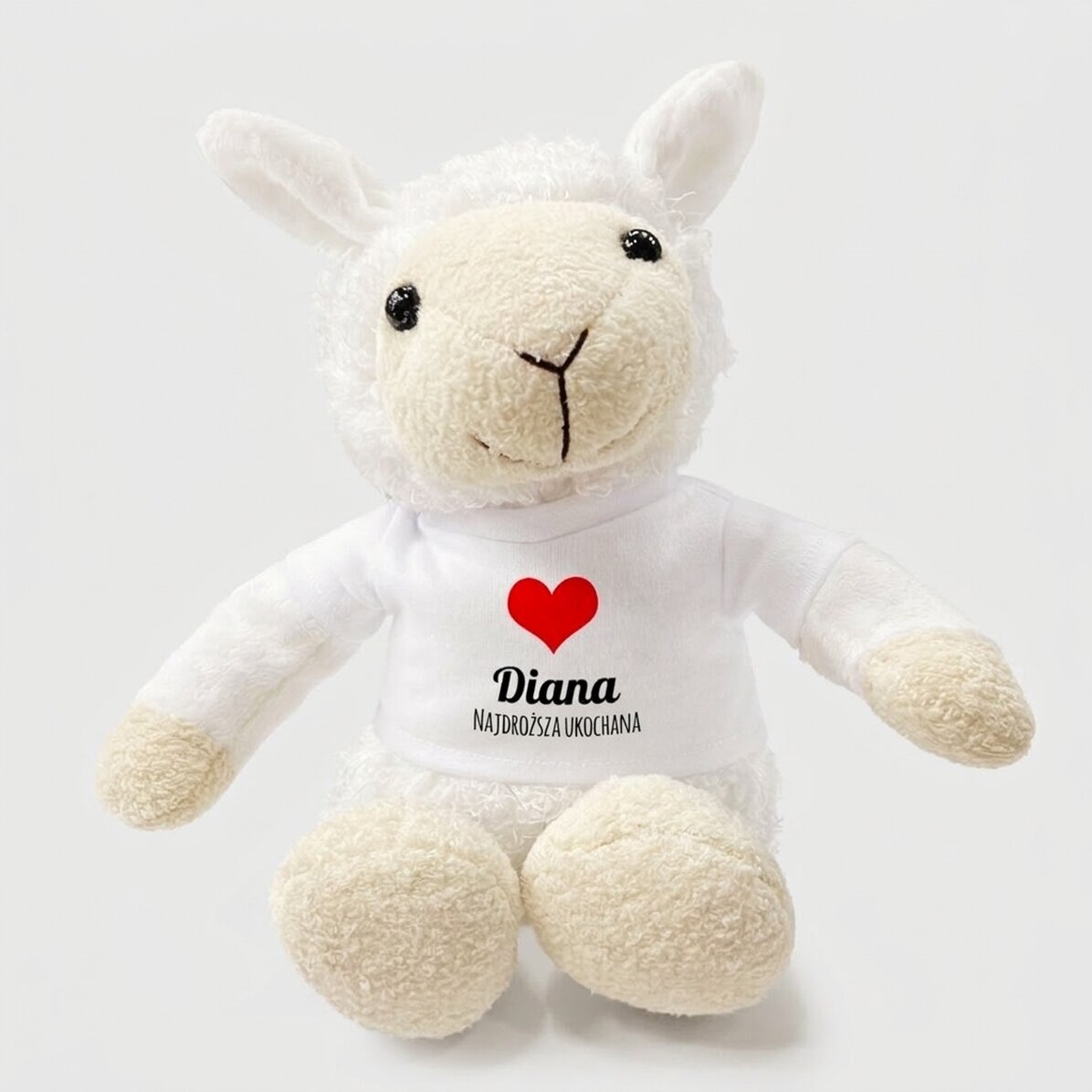 Pluszowa owca z imieniem ukochanej osoby