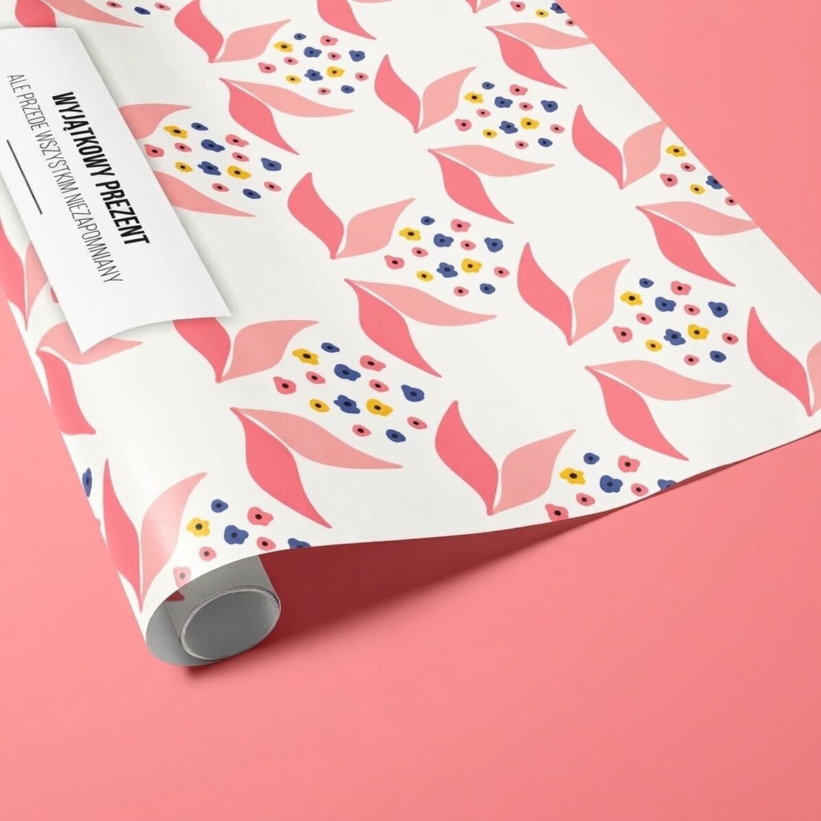 Papier do pakowania prezentów z indywidualnym napisem – Floricele