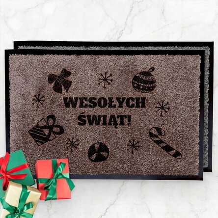 Spersonalizowany dywanik do przedpokoju – Wesołych Świąt!
