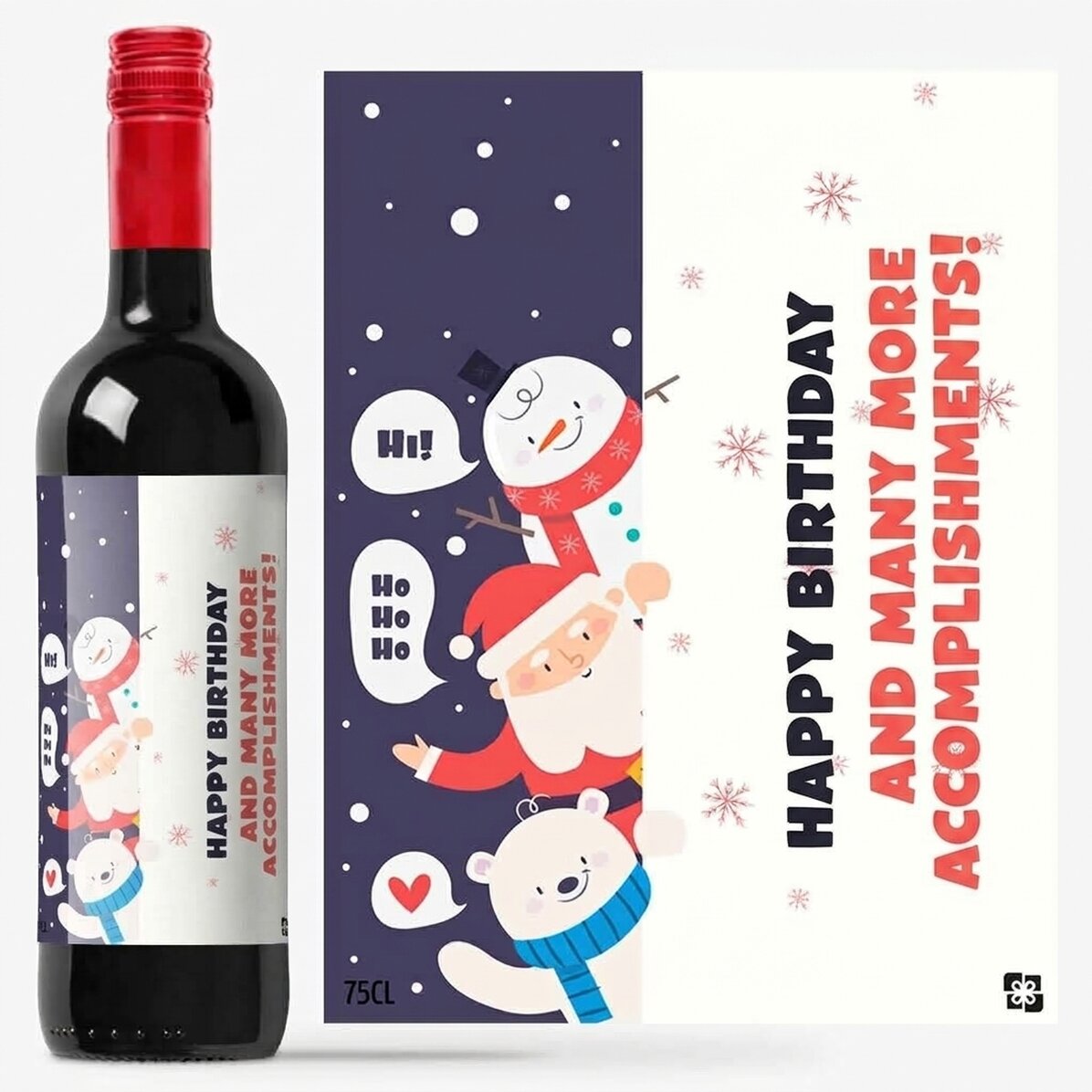 Wino z indywidualnym nadrukiem – Święty Mikołaj