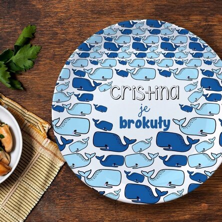 Spodek z indywidualnym napisem – Whale