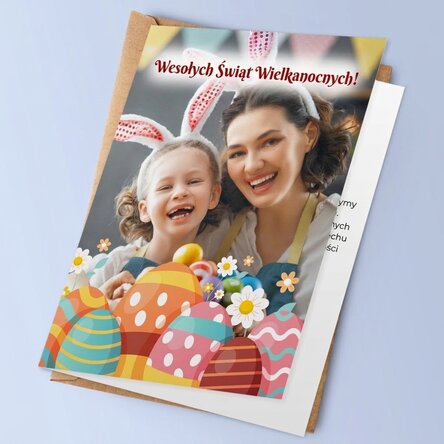 Spersonalizowana kartka z życzeniami ze zdjęciem – Wesołych Świąt Wielkanocnych!